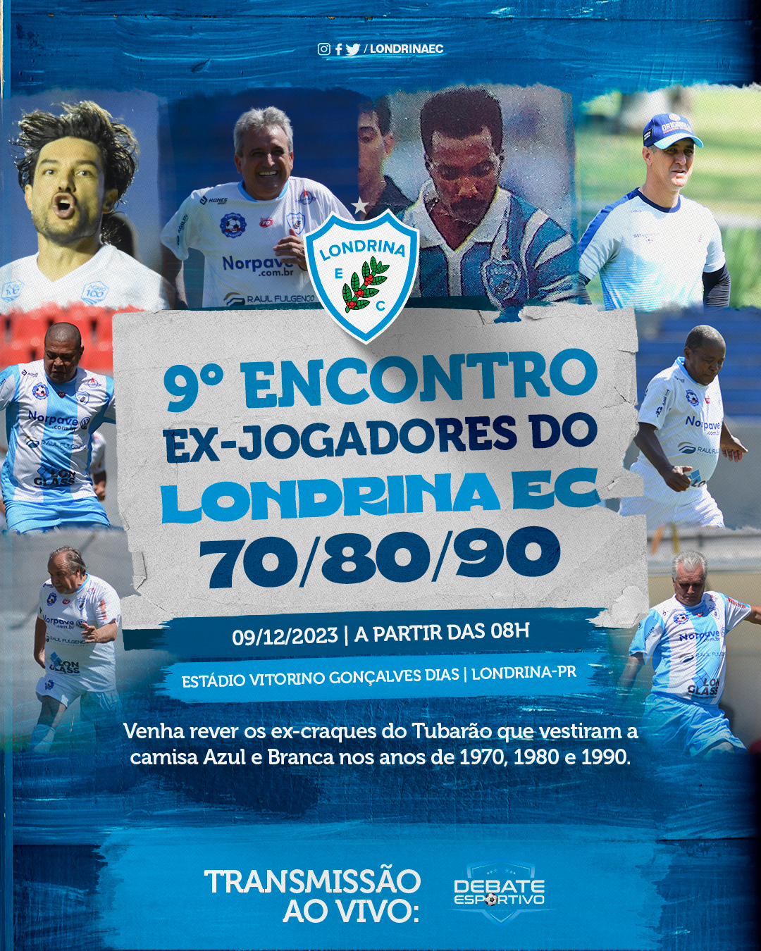 9º encontro dos ex-jogadores do Londrina acontece neste sábado